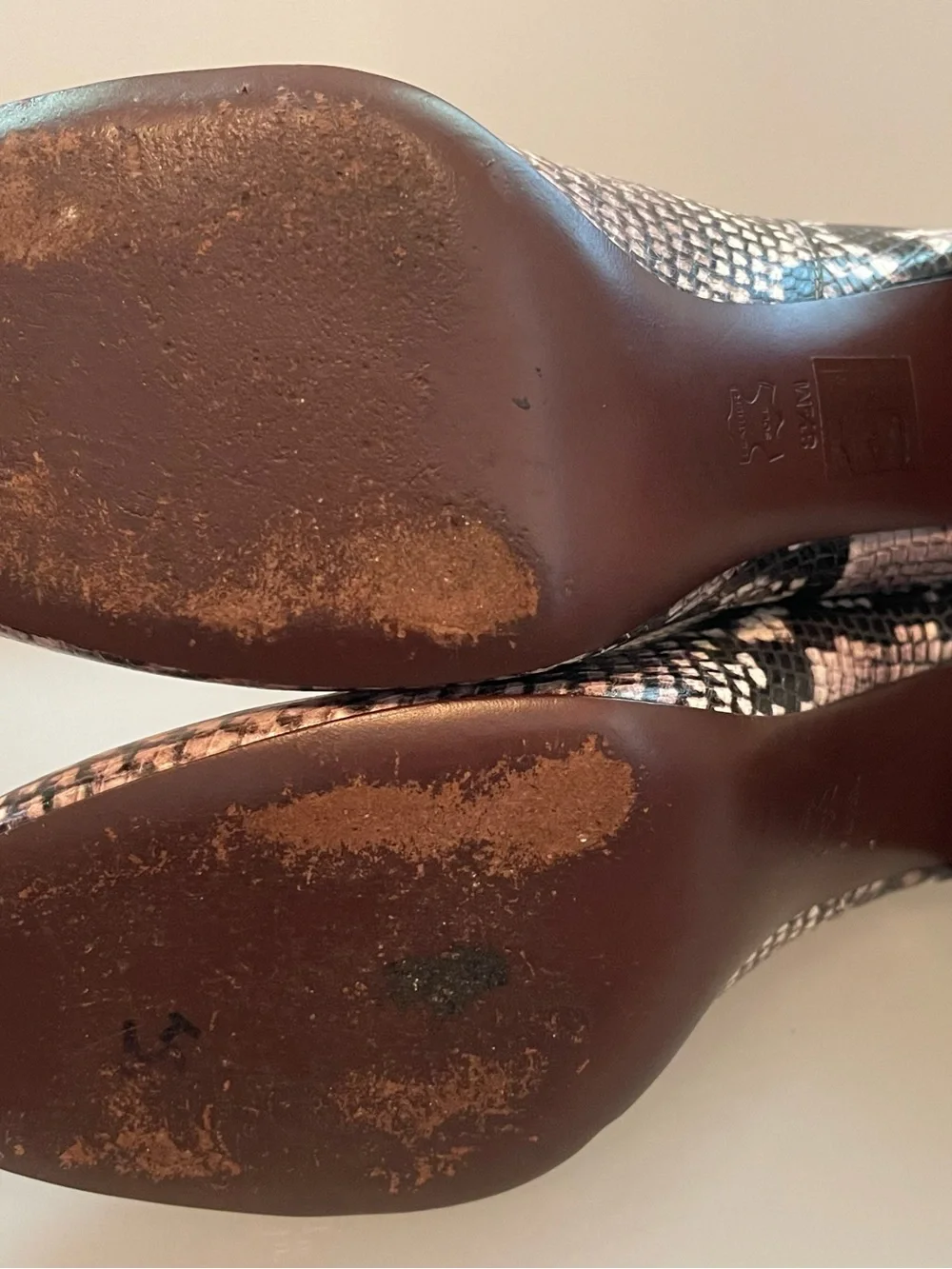 Tory Burch Snake-Print Leather Ankle Boots Booties 8.5 M